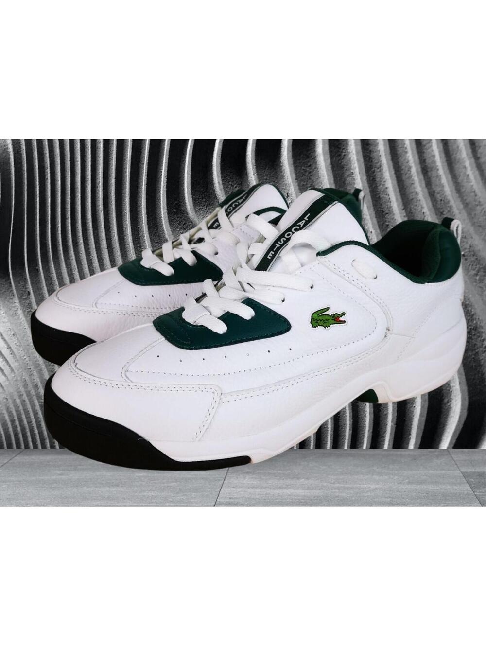 Lacoste V-Ultra OG 120 1 Breathable Shoes Sneaker White Green NWT Men's Size 13